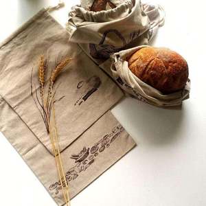 Custom Eco Friendly Reusable Organic Canvas Cotton Linen Bread <b>Bag</b> - Product Image 1