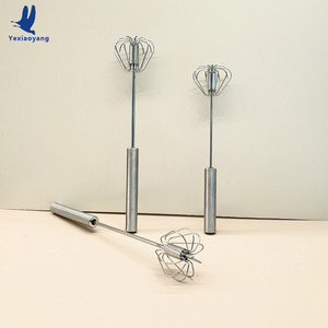 Stainless Steel Manual Egg Beater 10 12 14 Inch Rotary Whisk Semi Automatic Handheld Mixer For Household Use - Product Image 2