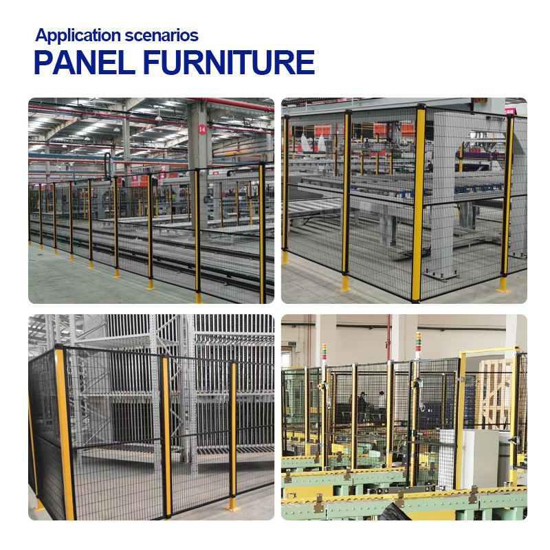 Secure Warehouse Robot Safety Fence Metal Workshop Guard Panel with ...