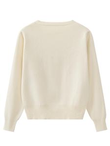 Maglione da donna personalizzato di alta qualità <span class=keywords><strong>a</strong></span> maglia manica lunga con scollo <span class=keywords><strong>a</strong></span> V elegante maglione da donna con ricamo <span class=keywords><strong>a</strong></span> mano da donna in maglia <span class=keywords><strong>Cardigan</strong></span> - Product Image 2