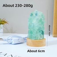 Lampe d'Ambiance USB en Gravier de Cristal Naturel pour Chambre à Coucher et Chevet - Emballage Individuel