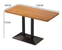 Tables et chaises de restaurant en bois massif, mobilier de restaurant, meubles de restaurant rétro, meubles de café, sièges de stand