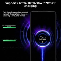 Câble de charge rapide USB-C Type-C OEM ODE 120W 6A, gaine en nylon tressé métallique, conducteur en cuivre pur pour Xiaomi Redmi Mi Turbo