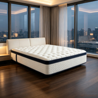 Matelas Orthopédique Hybride à Ressorts Ensachés et Mousse à Mémoire de Forme Gel, Tissu Tricoté Respirant, Euro Top, Livré en Rouleau, pour Maison, Chambre et Hôtel
