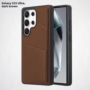 เคสโทรศัพท์หนังรุ่นใหม่ของฮวนมินสำหรับ Samsung S25 Ultra ดีไซน์แบบหุ้มรอบตัวเครื่อง พร้อมช่องใส่บัตร และขาตั้ง ดีไซน์เรียบหรูสำหรับนักธุรกิจ - Product Image 6