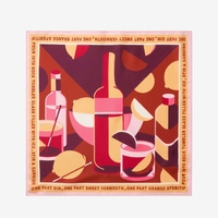 Foulard carré en satin de soie à motif bouteille de vin, bandana de mode, écharpe de cou, vente en gros, impression personnalisée disponible
