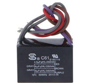 Condensador de conexión de relé de potencia eléctrica CBB61 4,5 UF + 6UF + 5UF 250V 300V 5 cables - Product Image 1