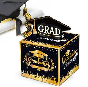 Boîte en carton DAMAI sur le thème noir et or pour la saison des diplômes, fournitures de décoration pour fête de remise de diplôme, décoration de fête de remise de diplôme - Product Image 2