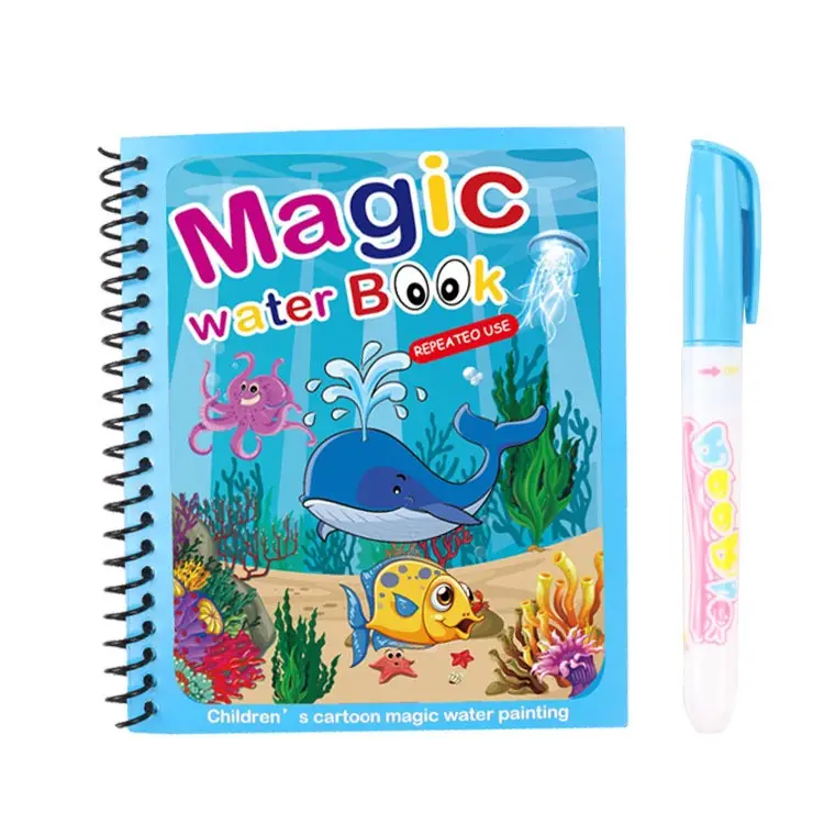 Libros para colorear con agua para niños pequeños, pintura mágica con agua, libro de garabatos, juguetes, aprendizaje educativo, regalo para niños y niñas
