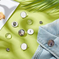 Base de broche en acier inoxydable vierge pour cabochon, avec attache épingle, pour kit de fabrication d'accessoires de bijoux