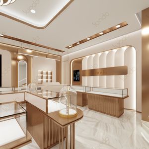 تصميم متجر المجوهرات الراقية تصميم داخلي أثاث فاخر مخصص تصميم صالة عرض المجوهرات - Product Image 3