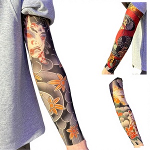 Autocollants <span class=keywords><strong>de</strong></span> <span class=keywords><strong>tatouage</strong></span> temporaire ultra fins sans couture à motif floral, imperméables, pour hommes et femmes - Product Image 2