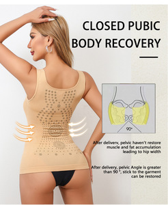 Top Modellante Senza Cuciture ad Alta Elasticità con Collo Quadrato, Body Sculpting <span class=keywords><strong>per</strong></span> Donne, Top Snellente <span class=keywords><strong>per</strong></span> la <span class=keywords><strong>Pancia</strong></span>, Body Shaper <span class=keywords><strong>per</strong></span> Donne - Product Image 4