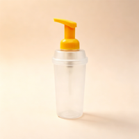 Bouteille en plastique transparente de 500 ml avec pompe à mousse pour savon pour les mains, gel douche et emballage de nettoyant liquide