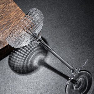 Copa de Champán de Cristal con Relieve de Cuadrícula Vintage, Copa de Cóctel de Boca Ancha, Platillo para <span class=keywords><strong>Martini</strong></span>, para Bodas, Bares y Fiestas - Product Image 3