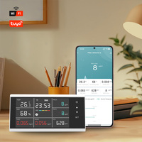 Tuya WIFI 10-en-1 capteur multifonction qualité de l'air température humidité moniteur dioxyde de carbone PM2.5/10 HCHO TVOC détection AQI
