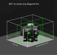 Niveau Laser 4D de Construction Professionnel 360 Auto-Nivelant 16 Lignes Vert Haute Luminosité