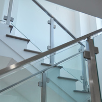 EKOO Design Glasgeländer-Klemmpfosten Großbestellung für Bürogebäude Minimalistischer Geländer-Mittelpfosten