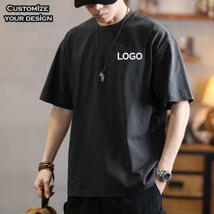High Quality Custom Logo Men's T-shirts Plus Size Wholesale <b>Cheap</b> T-shirts With O-Neck Solid Print Patterns Silk Screen Printing - Product Image 1