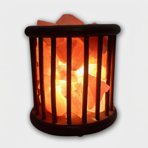 ODONTOMED2011 BEAUTIFUL BASKET HIMALAYAN SALT LAMP TALL 7 6-7 LBS CHUNKS CORD <b>BULB</b> WARM GLOW IDEAL <b>NIGHT</b> <b>LIGHT</b> HOME DECORATION - Product Image 1