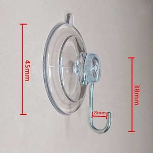 Bán buôn 30mm 45mm 50mm 60mm nhựa Sucker rõ ràng PVC hút cup móc - Product Image 2