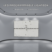 Boîte à lumière LED carrée en tissu à cadre en aluminium écoénergétique, option suspendue, affichage clignotant programmable IC intégré