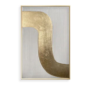 Peinture à l'huile géométrique texturée abstraite minimaliste dorée sur blanc, peinture à l'huile faite à <span class=keywords><strong>la</strong></span> main, art mural moderne, vente en gros - Product Image 6