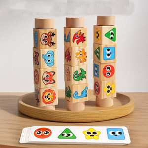 Juguete educativo <span class=keywords><strong>Montessori</strong></span> para niños, cubos giratorios <span class=keywords><strong>de</strong></span> madera, bloque a juego, juguete para niños, coordinación mano ojo, bloques <span class=keywords><strong>de</strong></span> madera, juguete - Product Image 4