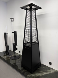 Alimentation automatique 12kw Poêle à granulés extérieur sans fumée de haute qualité Patio Rocket Pellet Heater With Wheels - Product Image 4