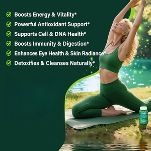 Gommes bio à la spiruline et à la chlorelle avec vitamines biotine et probiotiques pour le soutien immunitaire et la détoxification - Product Image 6