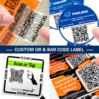 Etiquetas Adhesivas con Código QR Personalizadas, Etiquetas de Vinilo para Embalaje de Productos, Resistentes al Agua y a Altas Temperaturas, Etiquetas de Seguridad para el Seguimiento de Activos