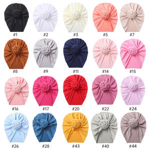 Turbante con lazos para bebés de alta calidad al por mayor, turbante grande de Color caramelo para primavera y otoño para niñas, personalizado para niños - Product Image 2