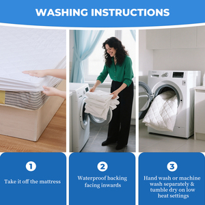 Bán buôn 100% polyester nệm bảo vệ giường lỗi bằng chứng không thấm nước không gây dị ứng dành cho người lớn được trang bị tấm phong cách - Product Image 4