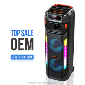 ZQS8271 Altavoz de suelo BT doble de 8 pulgadas de alta potencia Cine en casa Sala de estar TV Karaoke Fiestas Altavoz - Product Image 3