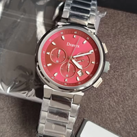 Montre chronographe à quartz Business Bosst pour hommes, 44mm, cadran bleu à rayures verticales, lumineux, étanche, classique, HB Montres Homme