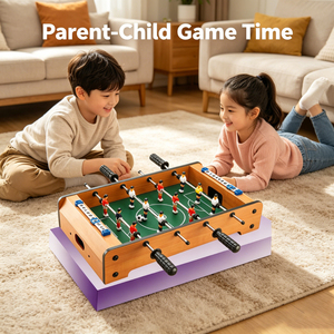 Mesa de Futbolito de Madera Marrón de 20 Pulgadas Lucky Toys para Niños, Diversión y Entretenimiento - Product Image 4