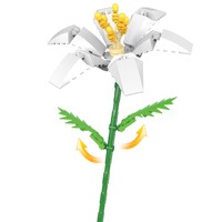 Showcoco-Bouquet de fleurs romantiques, blocs de construction de maisons, villes, jouets éducatifs, cadeau pour filles, kit DIY