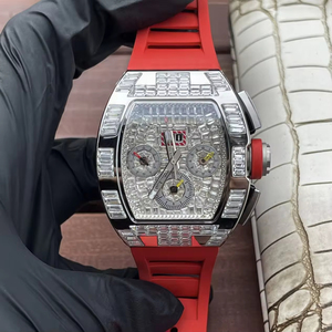 Luxury Full Diamond Men's Mechanical Watch <b>Automatic</b> <b>Chronograph</b> Designer High Quality Complex Wristwatch - Product Image 2