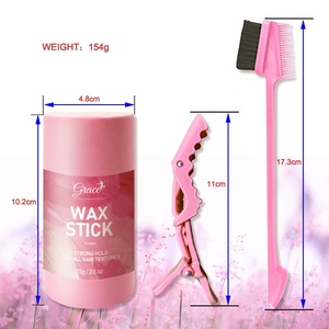 Nouvelle marque privée Vente en gros Perruque forte tenue parfumée Flora Contrôle des bords Frisottis Baume pour cheveux <span class=keywords><strong>rose</strong></span> Bâton de cire - Product Image 2