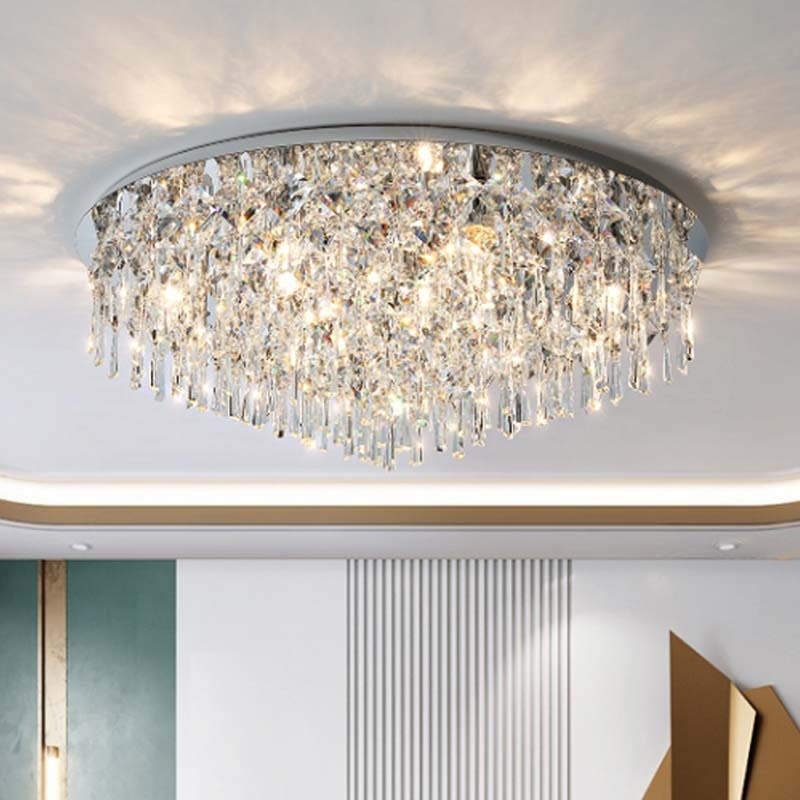 Contemporary Luxury Hotel Chandelier Modern LED Crystal Ceiling Light for Bedroom Living Room Dining Hallway Villa Restaurant