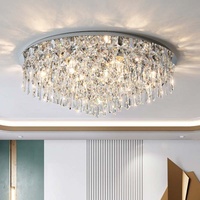 Lustre d'hôtel de luxe contemporain, luminaire de plafond moderne en cristal LED pour chambre à coucher, salon, salle à manger, couloir, villa, restaurant