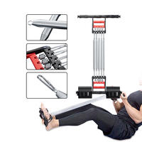 Ensemble d'extension de poitrine à ressort réglable Extracteur de fitness intérieur multifonctionnel Bande de résistance à triple usage