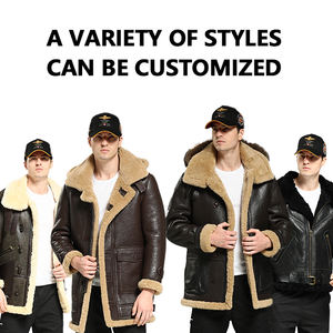 Giacca da Aviatore RAF B3 in Pelle di Pecora con Cappuccio per Uomo - Product Image 2