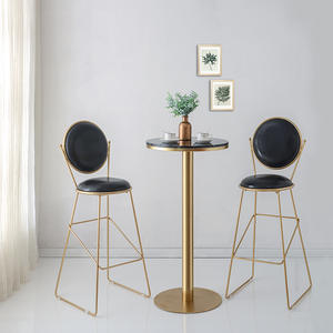 <span class=keywords><strong>Table</strong></span> de bar en marbre de style minimaliste moderne, <span class=keywords><strong>pour</strong></span> <span class=keywords><strong>balcon</strong></span> contre le mur, ensemble <span class=keywords><strong>table</strong></span>, jambes longues et étroites, chaise - Product Image 3