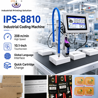 Imprimante à jet d'encre thermique haute vitesse IPS-8810 12,7 mm TIJ, machine de codage à jet d'encre thermique 600 DPI pour ligne de production