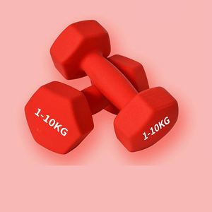 Juego de 2 mancuernas de neopreno hexagonales grises de 15lb para ejercicio - Product Image 3