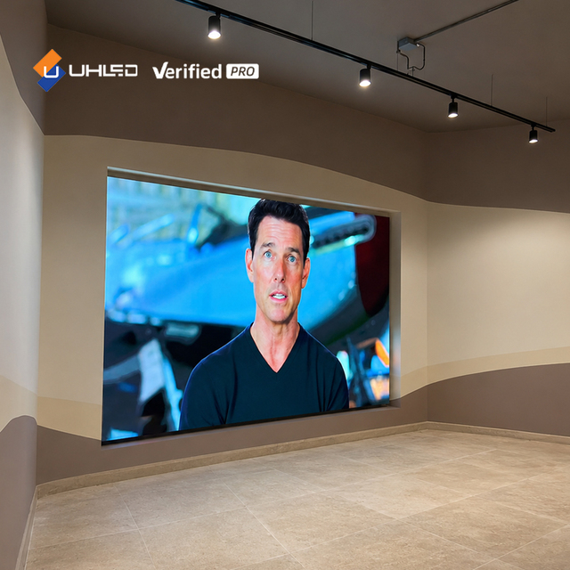 UHLED P0.7 P0.9 Indoor Cob Led Display 3840/7680Hz Refresh Micro Led Video Wall Cob Led Screen for Villa Private Cinema Wall