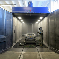 Salle de sablage certifiée CE avec système de récupération de billes d'acier pour la construction navale et les structures en acier de ponts