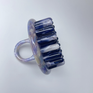 ที่คาดผมอะซิเตทลายหินอ่อนสีใหม่  อุปกรณ์จัดแต่งทรงผม หวีลม หวีนวด แปรงหวีผม เครื่องประดับผม - Product Image 5