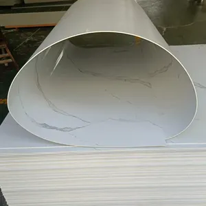 UTO-Hoja de mármol de PVC de 3mm de espesor, panel de pared de color personalizado con aspecto abierto